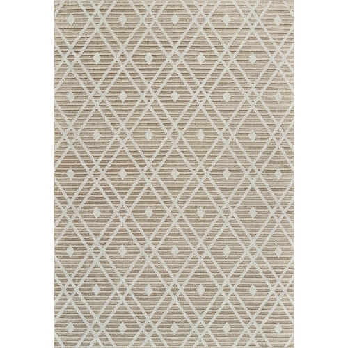 RUG BRANCH  Hogar Modern Abstract Indoor Outdoor Area Rug Cream In Brown