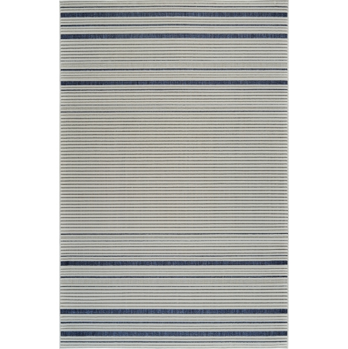 RUG BRANCH  Maris Contemporary Striped Cream/blue Indoor Area Rug