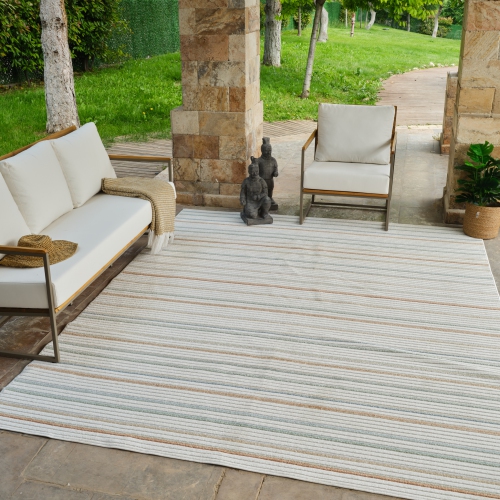 Rug Branch Alfombra Modern Indoor Outdoor Area Rug, Cream Beige