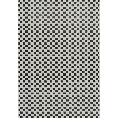 Rug Branch Maise Modern Checkered Indoor Outdoor Area Rug, Black White