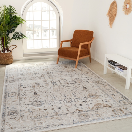 Rug Branch – Tapis d’intérieur scandinave à l’aspect vieilli Atlas, bleu