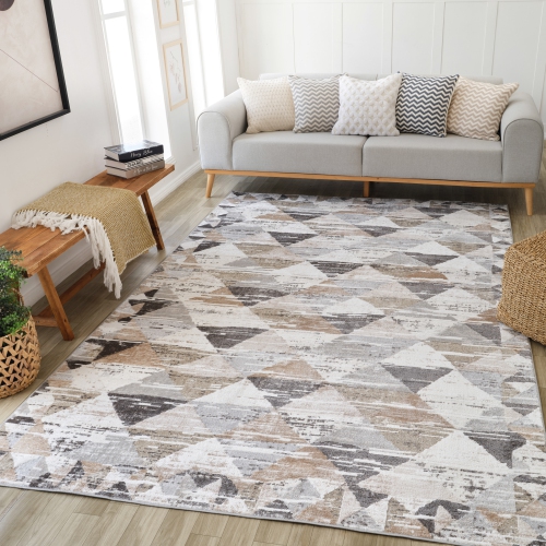 Rug Branch Cadence Modern Abstract Indoor Area Rug, Beige Cream