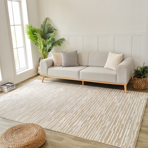 Rug Branch Nomad Distressed Abstract Indoor Area Rug, Green Beige