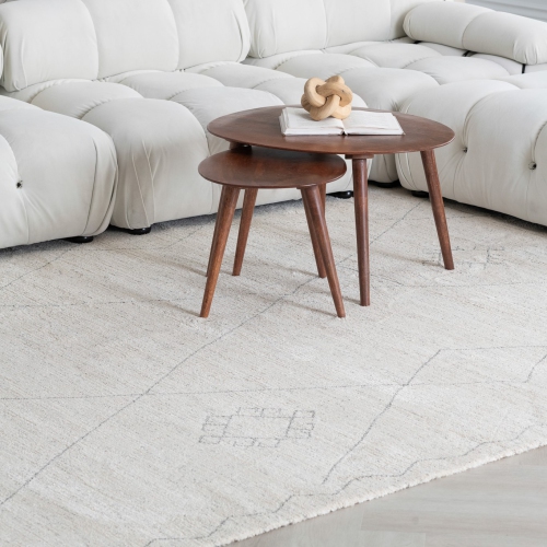 Rug Branch Casa Boho Abstract Indoor Area Rug, Beige Cream