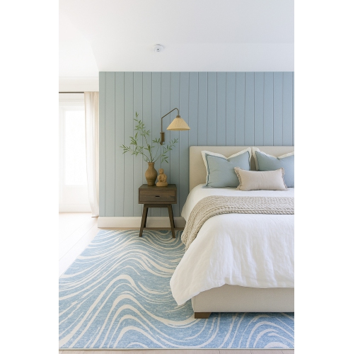 Rug Branch Nomad Modern Abstract Indoor Area Rug, Blue Beige