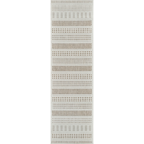 Rug Branch Maise Modern Abstract Indoor Outdoor Area Rug, Beige Brown -