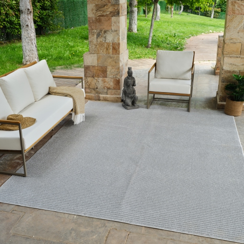 Rug Branch Alfombra Modern Indoor Outdoor Area Rug, Cream Beige