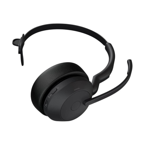 Casque d'écoute monaural Bluetooth sans fil à suppression du bruit avec micro Evolve2 55 de Jabra - Noir