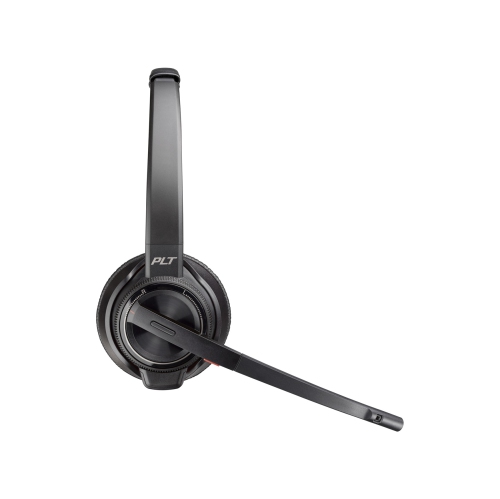 HPI Poly Savi 8220 On-Ear Noise Cancelling Wireless Bluetooth Headset with Mic - Black