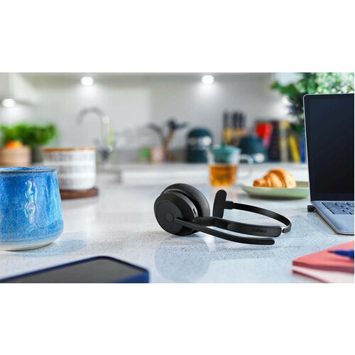 Jabra Evolve2 55 On-Ear Noise Cancelling Wireless Bluetooth Headset with Mic - Black -
