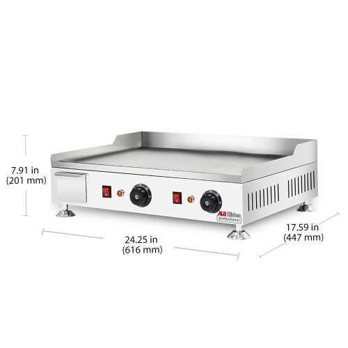 AP-420 Flat Top Griddle | Teppanyaki Grill with Three Thermostats | 110V