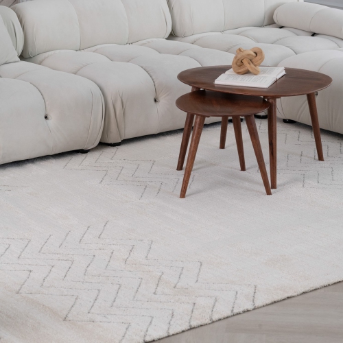 Rug Branch – Tapis d’intérieur moderne Casa, abstrait, beige crème