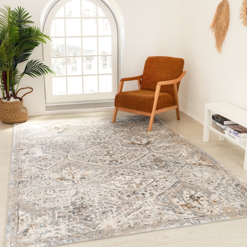 Rug Branch Atlas Floral Classic Indoor Area Rug, Blue Grey
