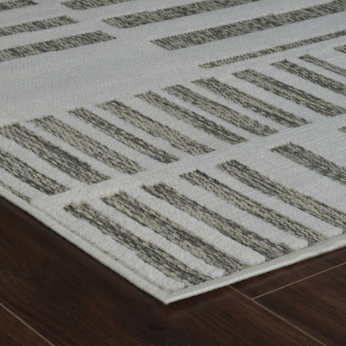 Rug Branch Maise Modern Abstract Indoor Outdoor Area Rug, Cream Beige -