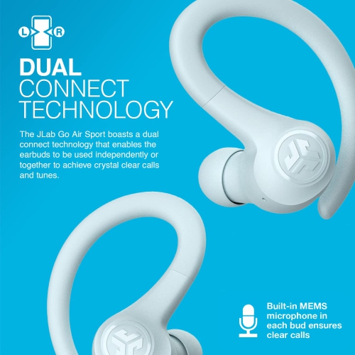 Wireless Workout Earbuds Featuring C3 Clear Calling, Secure Earhook Sport Design, 32+ Hour Bluetooth Playtime, and 3 EQ Sound Settings