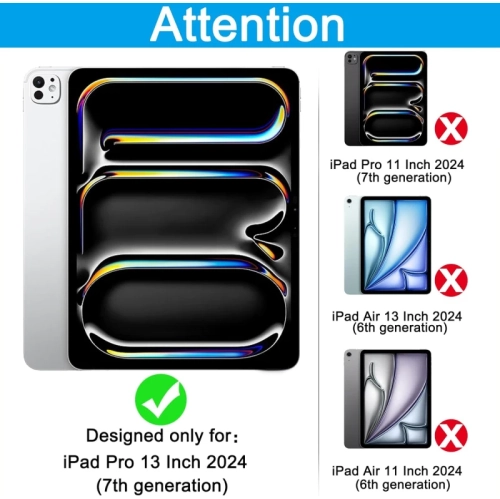 3 Pack iPad Pro 13 Inch 2024 Screen Protector | Tempered Glass, Case Friendly, Face ID, Apple Pencil