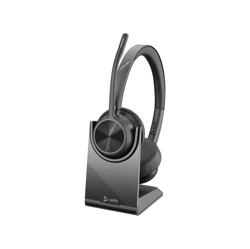 Casque d'écoute sans fil Bluetooth à suppression du bruit avec micro poly Voyager 4320 de HPI - Noir