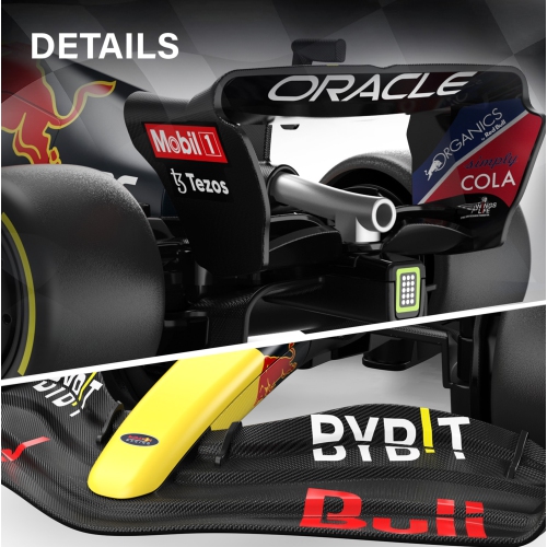 Voltz Toys authentique sous licence 1:18 F1 RedBull Rb18 NO.1 voiture télécommandée - Série de voitures téléguidées F1 pour enfants et adultes -