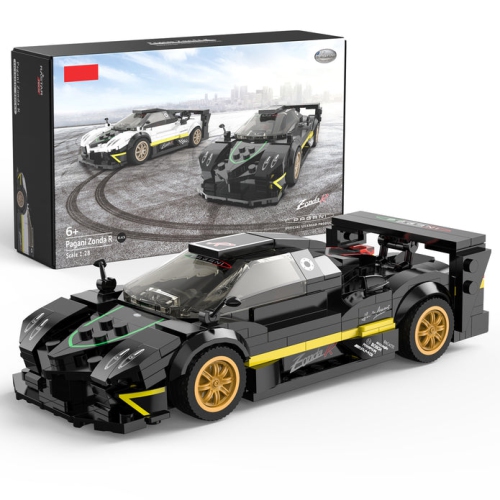 VOLTZ TOYS  Building Bricks, Officially Licensed 1:28 Scale Pagani Zonda R Model Building Kit – 387 Piece Pagani Zonda R Vehicle Collectible Gift