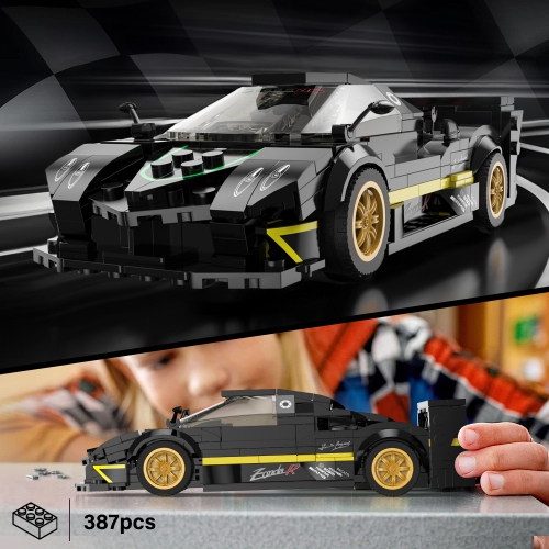 Voltz Toys Building Bricks, Officially Licensed 1:28 Scale Pagani Zonda R Model Building Kit – 387 Piece Pagani Zonda R Vehicle Collectible Gift for