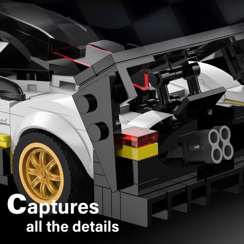 Voltz Toys Building Bricks, Officially Licensed 1:28 Scale Pagani Zonda R Model Building Kit – 387 Piece Pagani Zonda R Vehicle Collectible Gift for