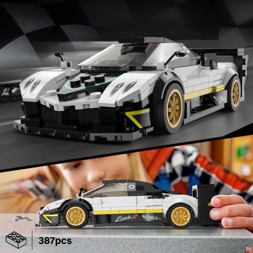 Voltz Toys Building Bricks, Officially Licensed 1:28 Scale Pagani Zonda R Model Building Kit – 387 Piece Pagani Zonda R Vehicle Collectible Gift for