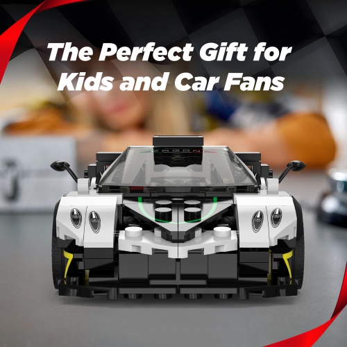Voltz Toys Building Bricks, Officially Licensed 1:28 Scale Pagani Zonda R Model Building Kit – 387 Piece Pagani Zonda R Vehicle Collectible Gift for