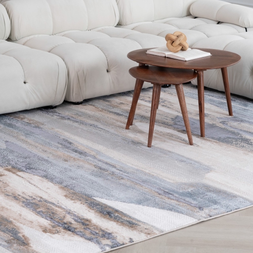 Rug Branch Atlas Modern Mirage Indoor Area Rug, Blue Beige