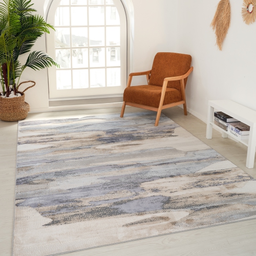 Rug Branch Atlas Modern Mirage Indoor Area Rug, Blue Beige