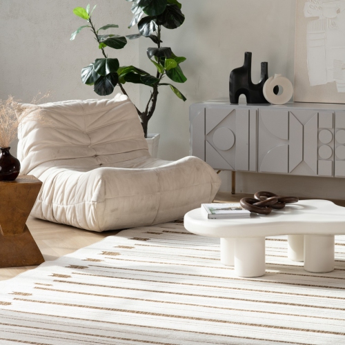 Rug Branch Maise – Tapis d’extérieur abstrait moderne, beige, brun