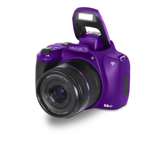 KONICA MINOLTA  Minolta 64 Mega Pixels Auto Focus Digital Camera With 10X Optical Zoom, 4K Ultra HD Video And Macro Shooting In Purple