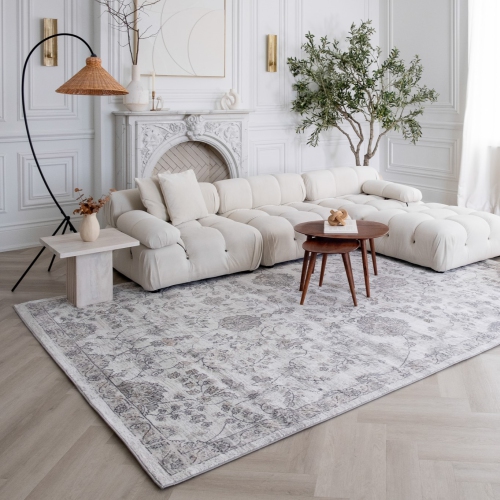 Rug Branch Atlas Modern Classic Indoor Area Rug, Beige Grey