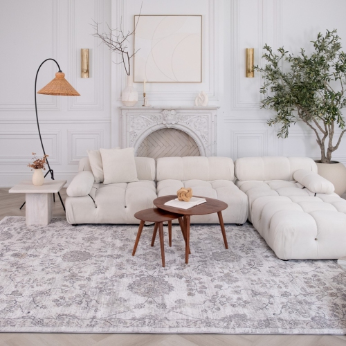 Rug Branch Atlas Modern Classic Indoor Area Rug, Beige Grey