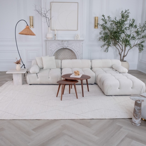 Rug Branch Casa Modern Abstract Indoor Area Rug, Beige Cream