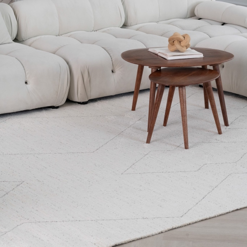 Rug Branch Casa Modern Abstract Indoor Area Rug, Beige Cream