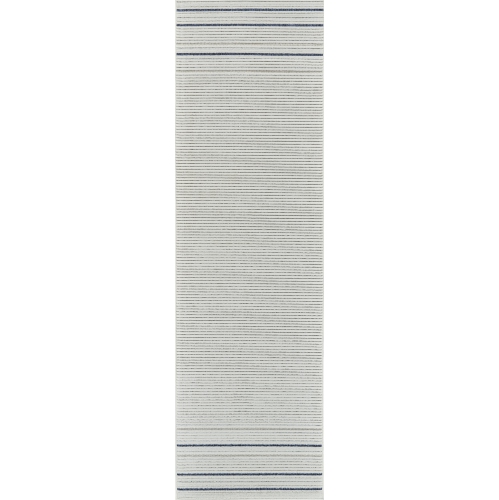 RUG BRANCH  Maris Contemporary Striped Cream/blue Indoor Area Rug