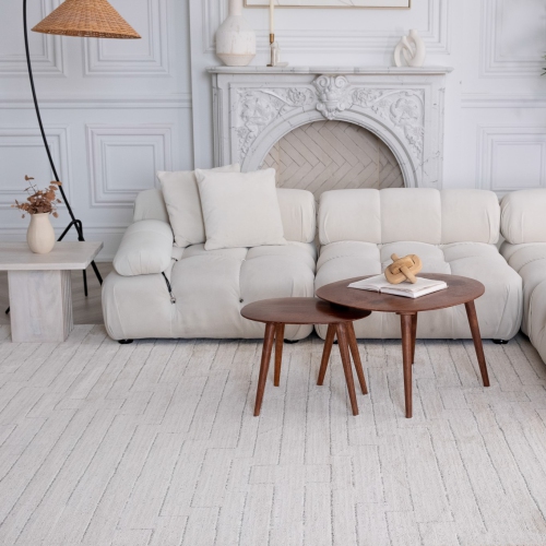 Rug Branch Casa Modern Abstract Indoor Area Rug, Beige Cream