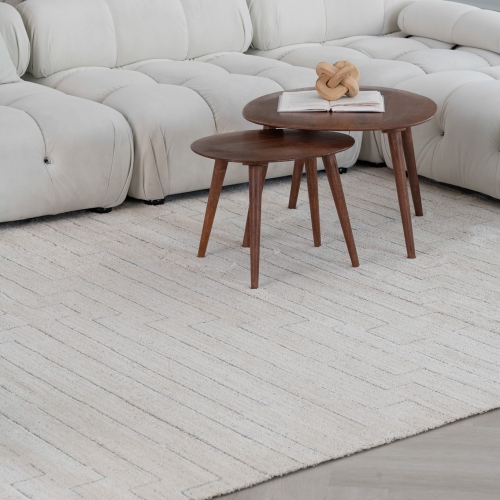 Rug Branch Casa Modern Abstract Indoor Area Rug, Beige Cream