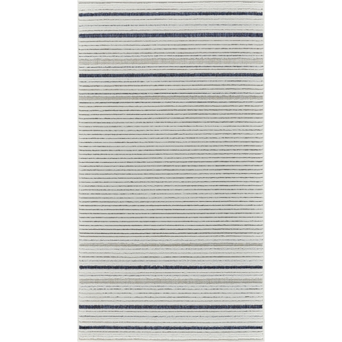 RUG BRANCH  Maris Contemporary Striped Cream/blue Indoor Area Rug