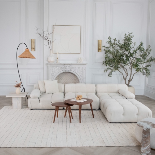 Rug Branch Casa Modern Abstract Indoor Area Rug, Beige Cream