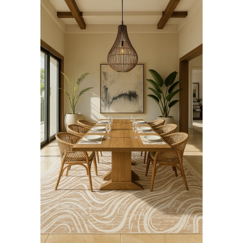 Rug Branch Nomad Modern Abstract Indoor Area Rug, Blue Beige