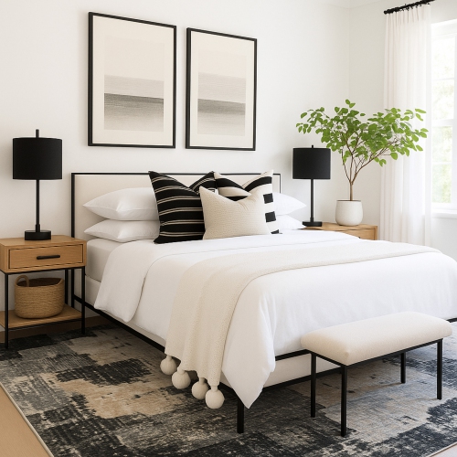 Rug Branch Nomad Distressed Abstract Indoor Area Rug, Green Beige