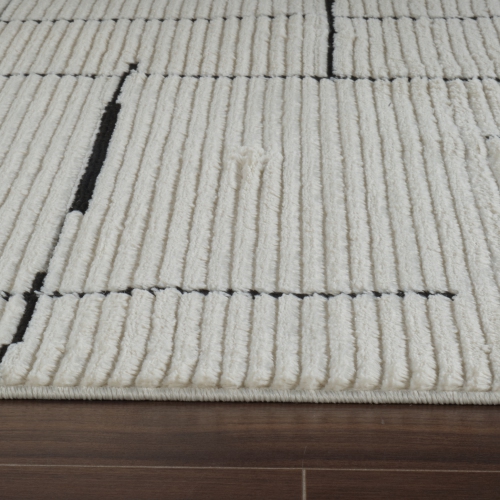 Tapis d'intérieur abstrait Rug Branch Domus, crème verte