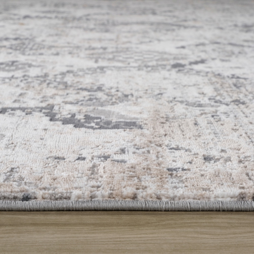Tapis d'intérieur moderne Rug Branch Atlas, gris beige