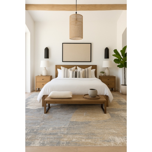 Rug Branch Nomad Distressed Abstract Indoor Area Rug, Green Beige