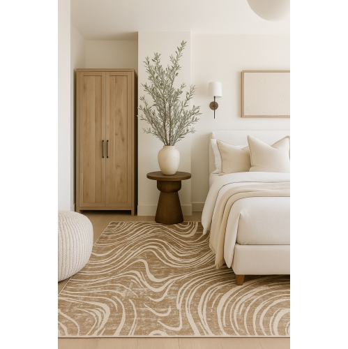 Rug Branch Nomad Modern Abstract Indoor Area Rug, Blue Beige