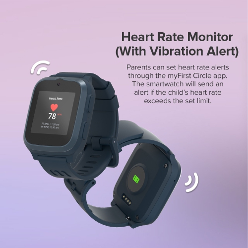 Mon premier Fone S3+ – Montre intelligente pour enfants eSIM, téléphone GPS, appel vidéo HD Messagerie vocale Fréquence cardiaque - Bleu cosmique