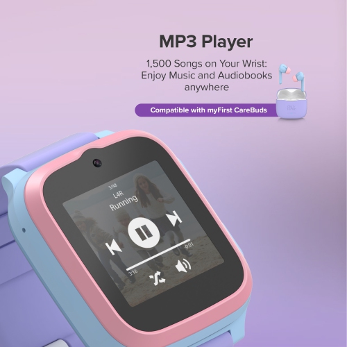 myFirst Fone S3+ Kids Smart Watch Phone eSIM Technology GPS Tracker, Video & Voice Call, Messaging, SOS Button - Gift For Girl Ages 5-12 (North