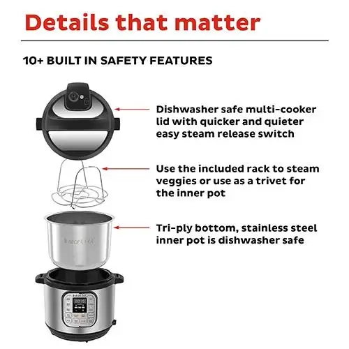 Autocuiseur multifonction Duo Mini de 3 pintes d'Instant Pot V5