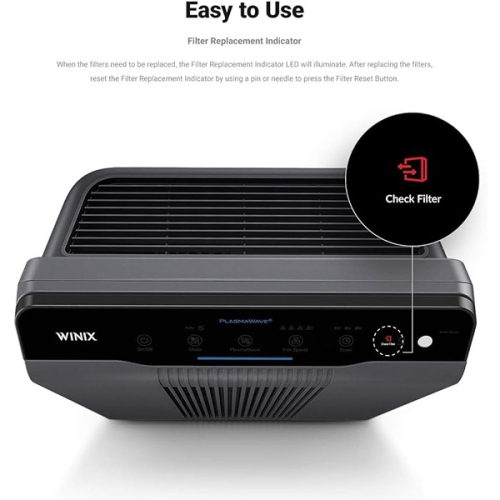 Winix 7.8x14.9x23.6 True HEPA Equipped 5300-2 Air purifier Gray